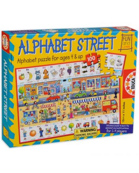 Пъзел 100 части Улицата с буквите - Alphabet street